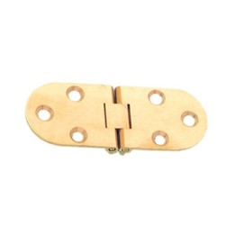 CERNIERA A BISCOTTO C/FERMO OTTONE SAT 80X30 MM**