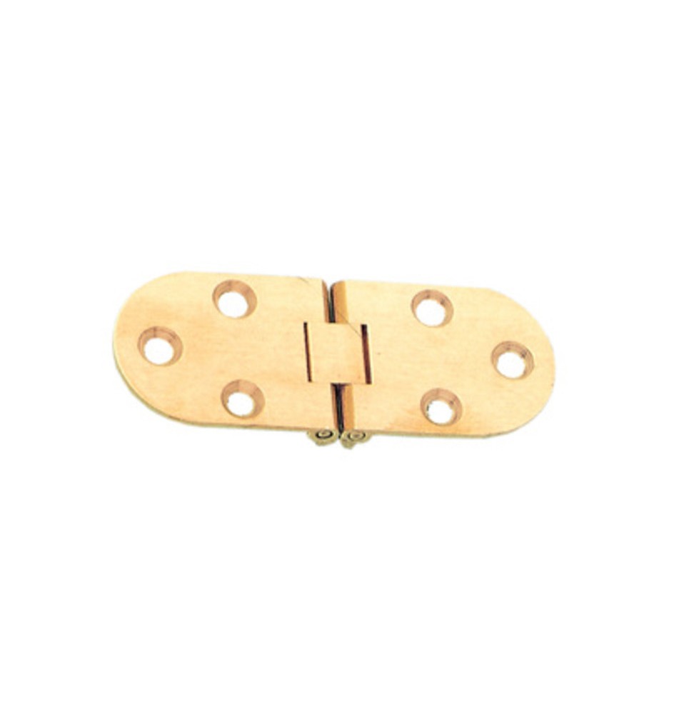 CERNIERA A BISCOTTO C/FERMO OTTONE SAT 80X30 MM**