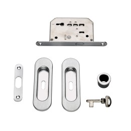 KIT MANIGLIE OVALE C/CHIAVE ORO