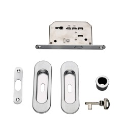 KIT MANIGLIE OVALE C/CHIAVE ORO