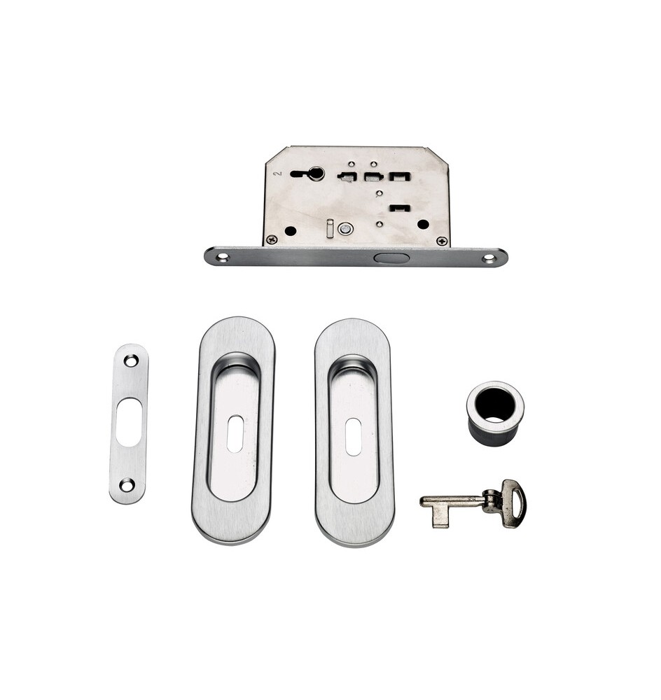 KIT MANIGLIE OVALE C/CHIAVE ORO
