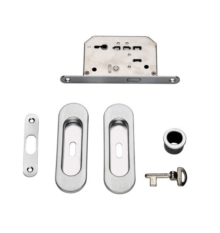KIT MANIGLIE OVALE C/CHIAVE ORO