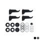KIT DI FISSAGGIO PER RADIATORI COLORATI 1/2 Slate Grey