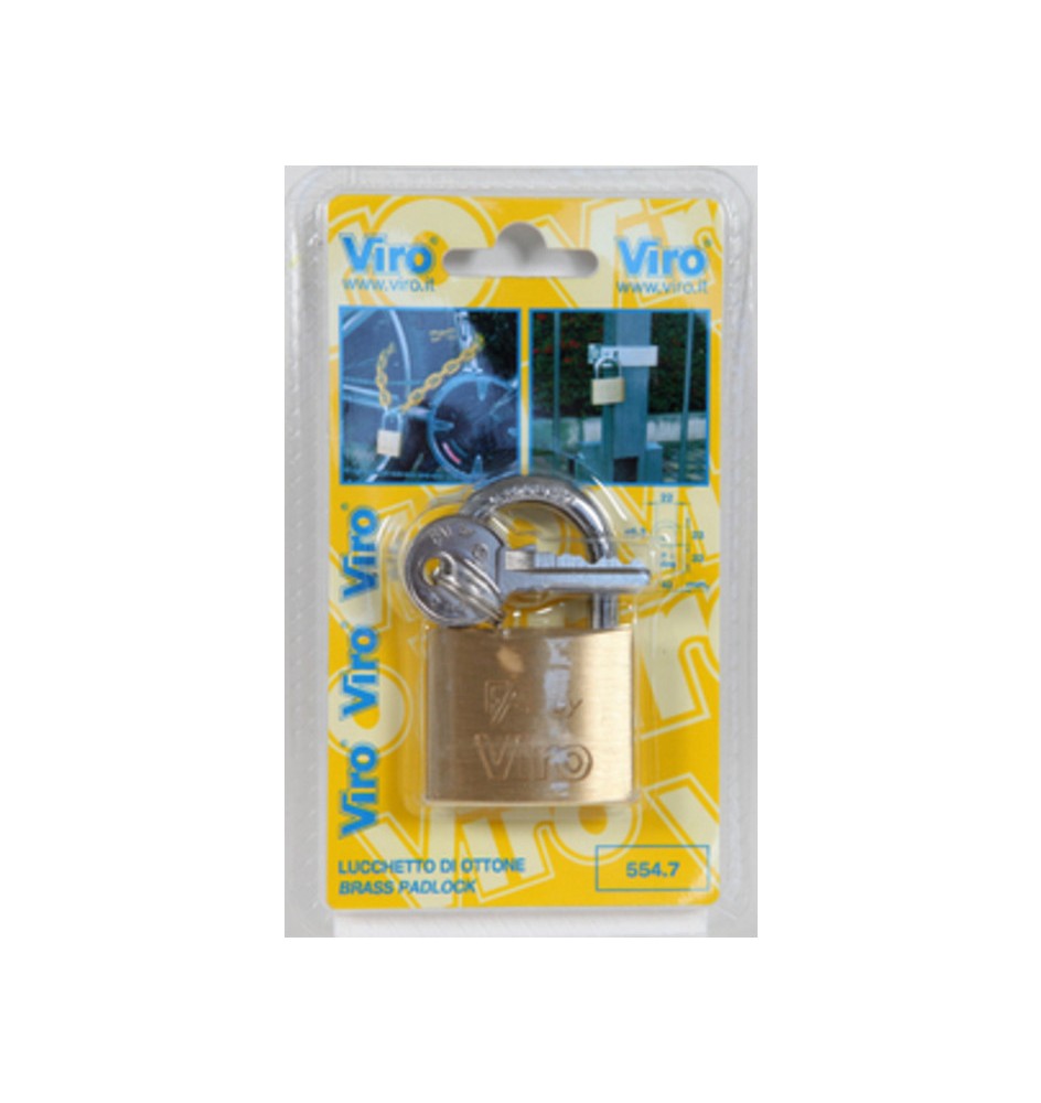 VIRO BL 553.7 LUCCHETTO FAI ARCO 30MM OTTONE