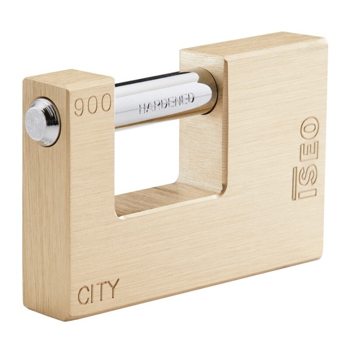 ISEO P740 LUCCHETTO CITY P/SERRANDA 90MM OTTONE