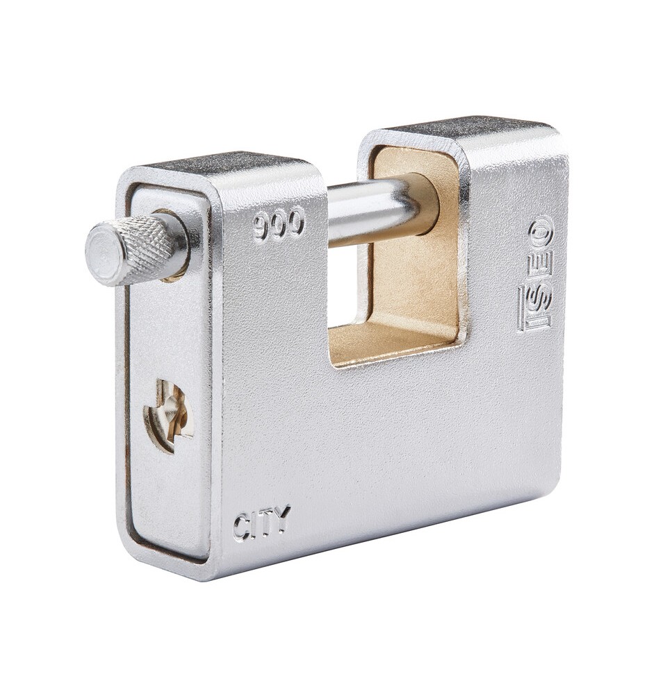 ISEO P749 LUCCHETTO CITY P/SERRANDA CORAZ 90MM OTTONE
