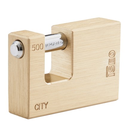 ISEO P740 LUCCHETTO CITY P/SERRANDA 55MM OTTONE