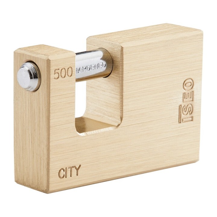 ISEO P740 LUCCHETTO CITY P/SERRANDA 55MM OTTONE