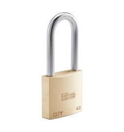 ISEO P700 LUCCHETTO CITY ARCO LUNGO 40MM OTTONE