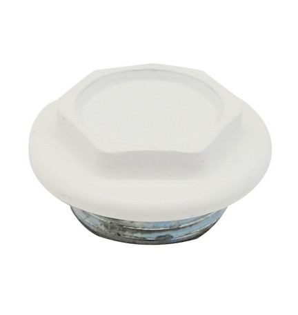 TAPPO CIECO DX / SX ZINCATO VERNICIATO PER RADIATORI FL 48 1" Dx Bianco