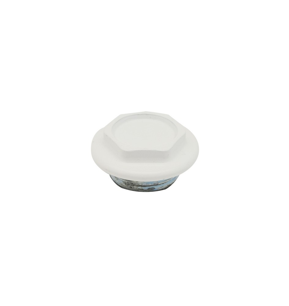 TAPPO CIECO DX / SX ZINCATO VERNICIATO PER RADIATORI FL 48 1" Sx Bianco