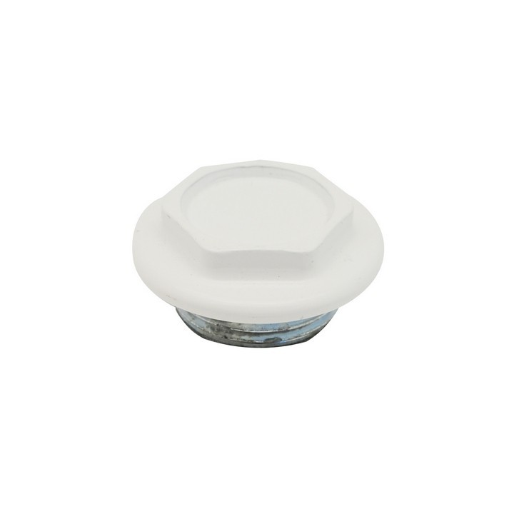 TAPPO CIECO DX / SX ZINCATO VERNICIATO PER RADIATORI FL 56 1"1/4 Dx Bianco