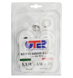 KIT BLISTER PER RADIATORI IN ACCIAIO FL 56 1"1/4 x 1/2