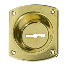 CR 32 MOSTRINA P/SERRATURA DM DORATA C/INCAVO 12MM