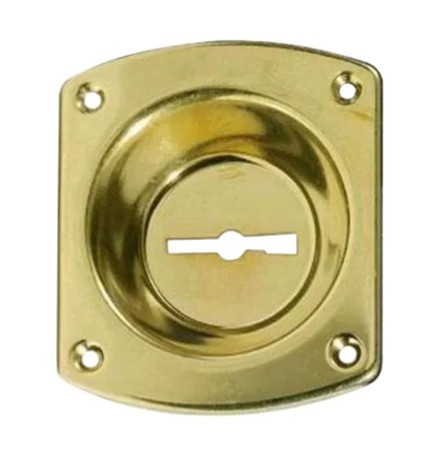 CR 32 MOSTRINA P/SERRATURA DM DORATA C/INCAVO 12MM
