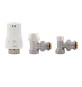 KIT VALVOLE TERMOSTATICHE AD ANGOLO FEMMINA 3/8"