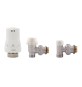KIT VALVOLE TERMOSTATICHE AD ANGOLO MASCHIO 3/8"