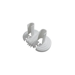 BORCHIA DOPPIA IN MATERIALE PLASTICO UNIVERSALE BIANCA Diam. 10-22 mm