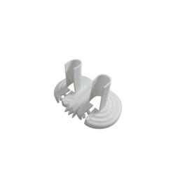 BORCHIA DOPPIA IN MATERIALE PLASTICO UNIVERSALE BIANCA Diam. 10-22 mm