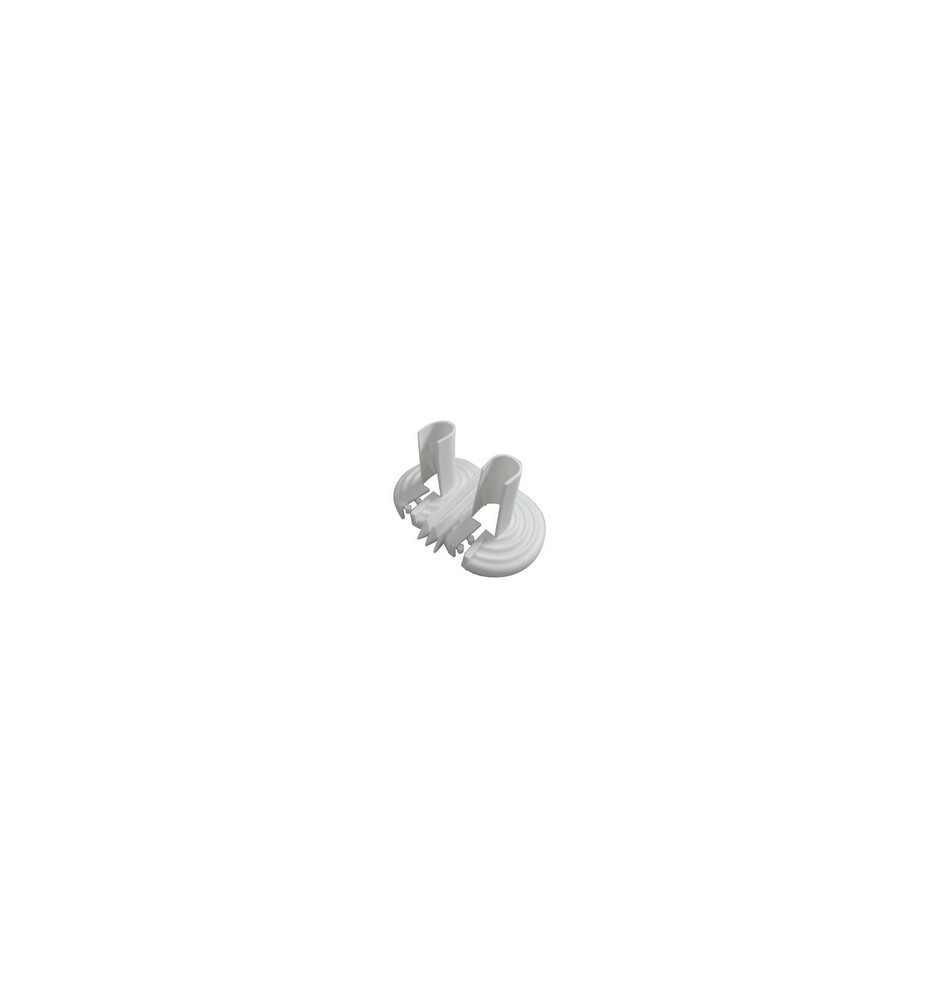 BORCHIA DOPPIA IN MATERIALE PLASTICO UNIVERSALE BIANCA Diam. 10-22 mm