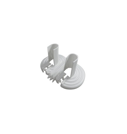 BORCHIA DOPPIA IN MATERIALE PLASTICO UNIVERSALE BIANCA Diam. 10-22 mm
