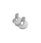 BORCHIA DOPPIA IN MATERIALE PLASTICO UNIVERSALE BIANCA Diam. 10-22 mm
