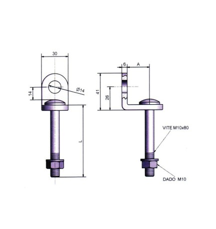 POTENT OCCHIOLO FISSO ACC P/LUCCHETTO 26/74 MM
