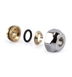 RACCORDO PER TUBO RAME A TENUTA O-RING 12 x 24/19