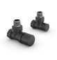 VALVOLA E DETENTORE A SQUADRA ZEHNDER DESIGN LINE 1/2 Nero