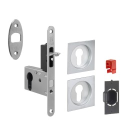 KIT MANIGLIE QUADRO PORTA SCORR C/CHIAVE EASY G500T CR SAT