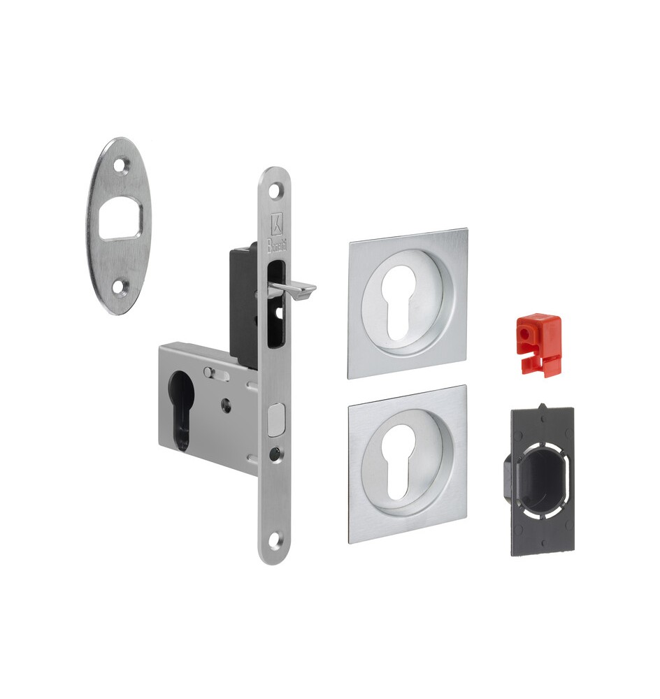 KIT MANIGLIE QUADRO PORTA SCORR C/CHIAVE EASY G500T CR SAT