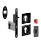 KIT MANIGLIE QUADRO PORTA SCORR C/CHIAVE EASY G500T NERO