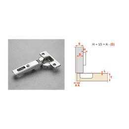 SALICE CERNIERA C2A6A99 F35 COLLO BASSO 0 110 GRADI