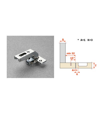 SALICE CERNIERA CONTROCOL C2ABN99 CORTA 94 GRADI