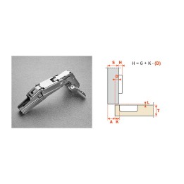 SALICE CERNIERA P/MOBILI C2AFG99 COLLO 9 165 GRADI