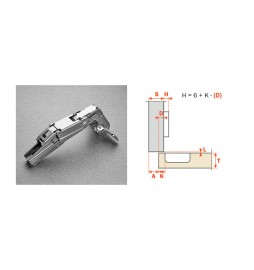 SALICE CERNIERA P/MOBILI C2AFG99 COLLO 9 165 GRADI