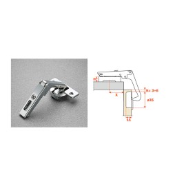 SALICE CERNIERA ANGOLARI C2AYA99 APERTURA 70 GRADI