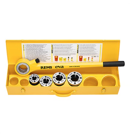 FILIERA A CRICCO REMS EVA SET R 1/2-1"1/4 Set R 1/2-3/4-1-1"1/4-1"1/2-2"