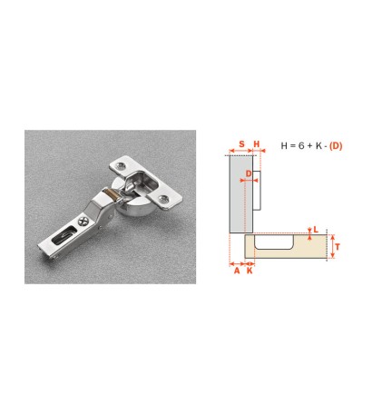 SALICE CERNIERA AMMORTIZ C7A6GE9 COLLO 9 110 GRADI