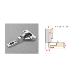 SALICE CERNIERA AUTOMATICA CNA7G99 COLLO 9 94 GRADI