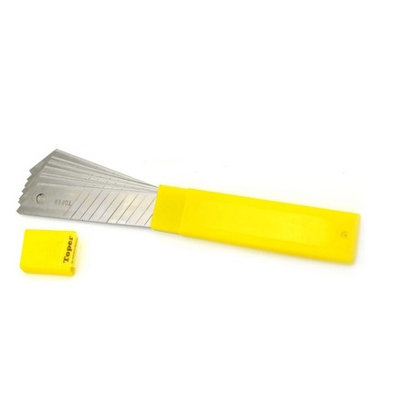 10 PZ LAME A SPEZZARE PER TAGLIERINO CUTTER L.18 mm x 0.55 spess.
