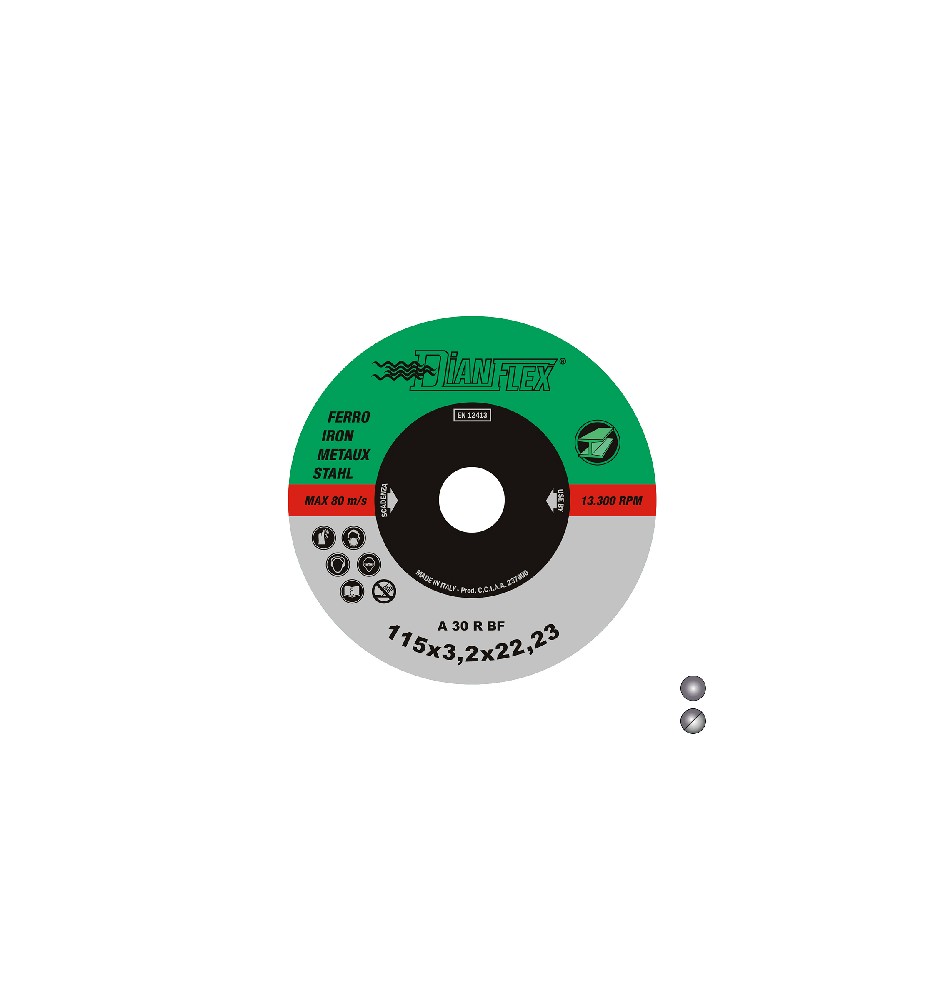 DISCO ABRASIVO PER FERRO mm 230 x sp. 2.0 Ferro