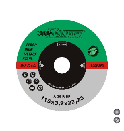 DISCO ABRASIVO PER FERRO mm 230 x sp. 2.0 Ferro