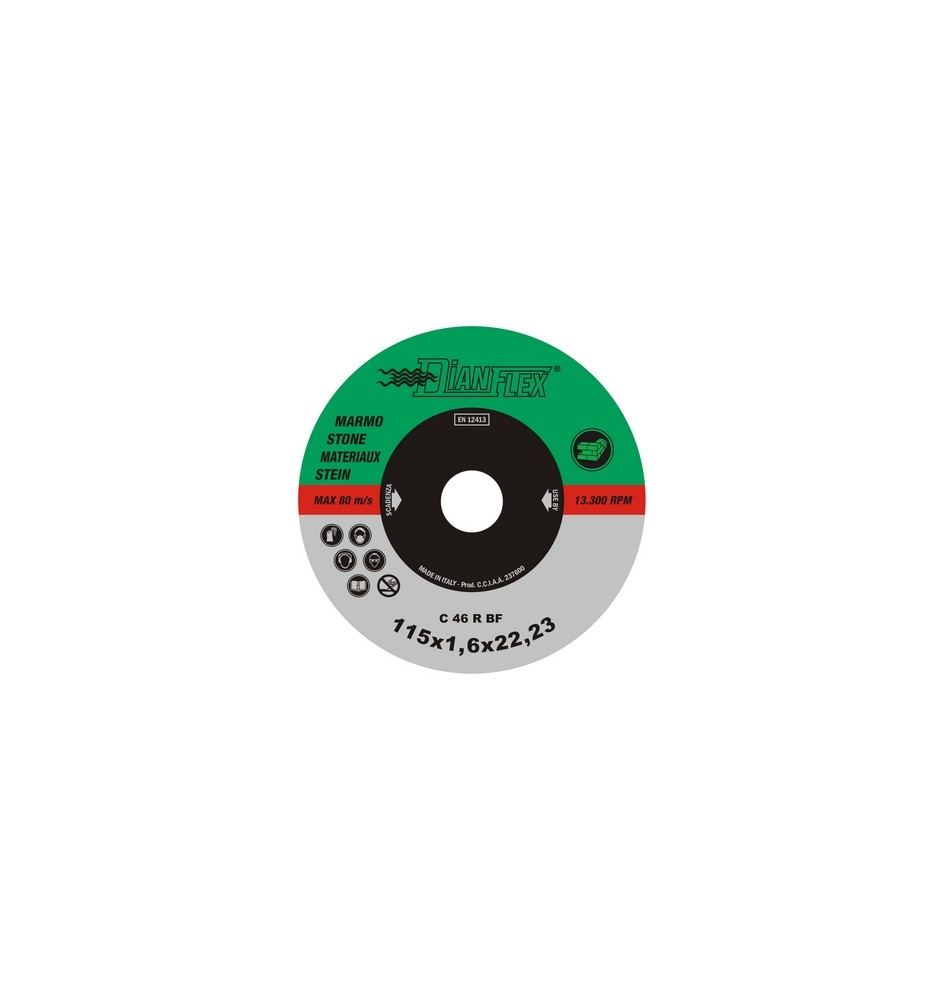 DISCO ABRASIVO PER MARMO mm 115 x sp. 1.6