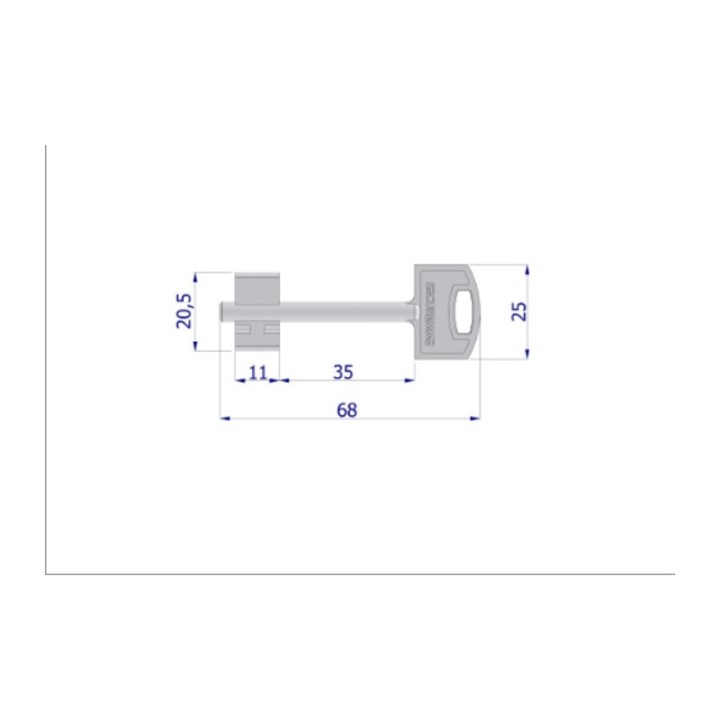 CHIAVE GREZZA GAMBO 68 MM SECUREMME