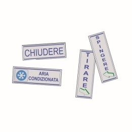 ETICHETTA ADESIVA SEGNALETICA CM 15 x 5 Chiudere