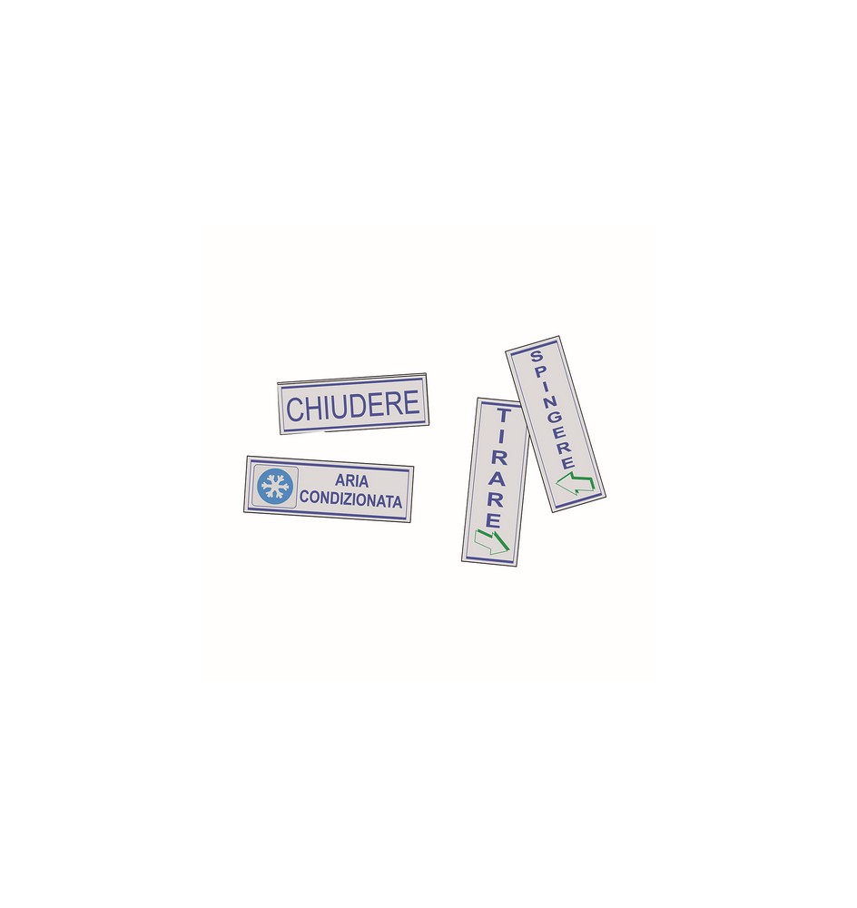 ETICHETTA ADESIVA SEGNALETICA CM 15 x 5 Chiudere