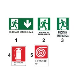 CARTELLO IN PLASTICA SEGNALATORI D'EMERGENZA 2 Emergenza B