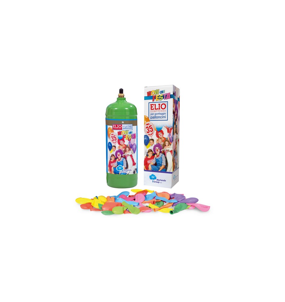 BOMBOLA ELIO CON PALLONCINI KIT PARTY 1,0 L - 18 palloncini