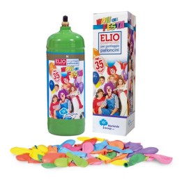 BOMBOLA ELIO CON PALLONCINI KIT PARTY 6,9 L - 50 palloncini